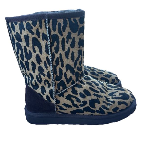 UGG Womens Sz 7 Cheetah Animal Print Pony Hair Boots 1002790 Classic Short II - Picture 4 of 7